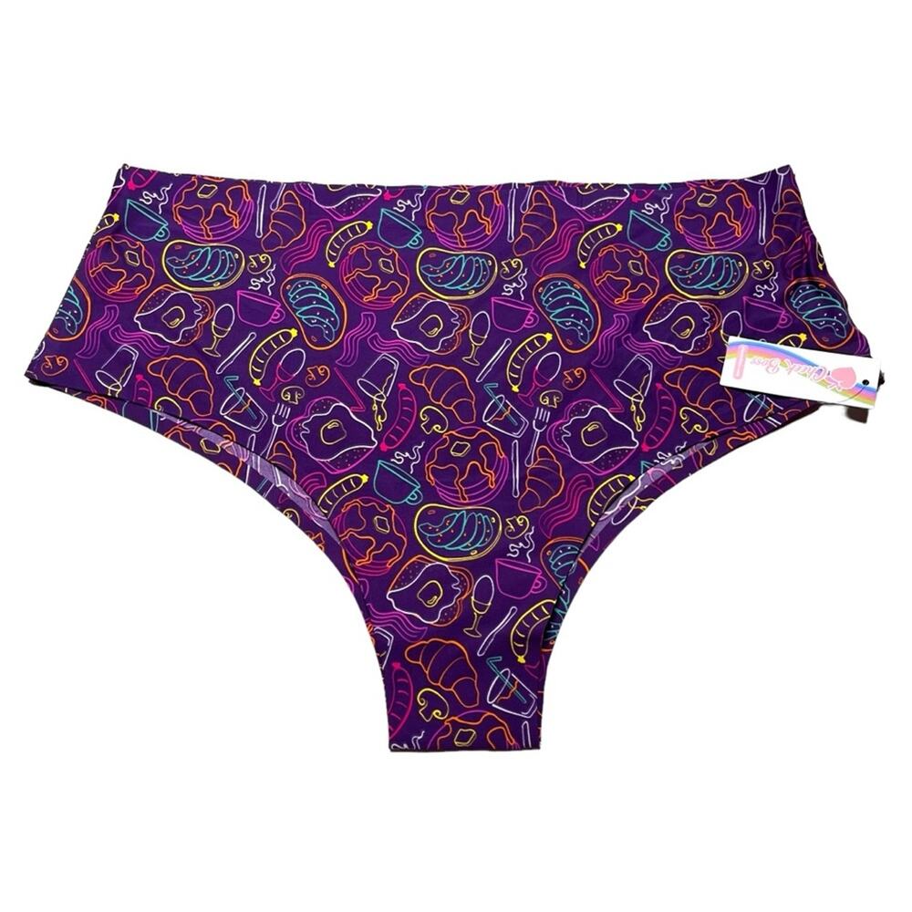Cheek Boss Cheeky Panty Breakfast Food Size 2XL